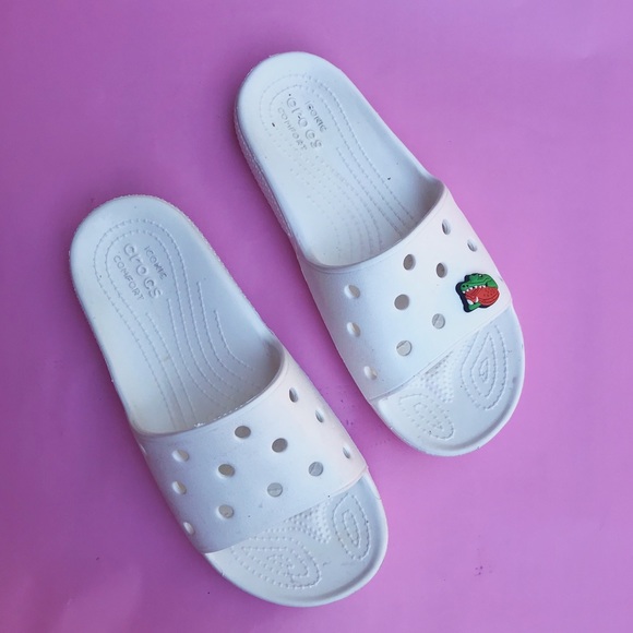 CROCS Shoes - White Crocs Slides